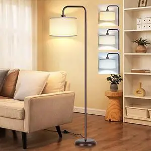 PARTPHONER Floor Lamp Bronze and Black Shelf Floor Lamp PARTPHONER Floor Lamp Bronze and Black Shelf Floor Lamp