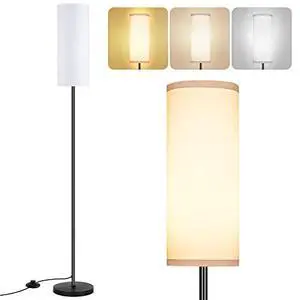 PARTPHONER Floor Lamp with White Shade and Shelf Floor Lamp PARTPHONER Floor Lamp with White Shade and Shelf Floor Lamp
