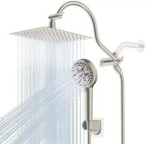 Hibbent All Metal CUPC Certified Shower Head, 8'' High Pressure Rainfall Shower Head, Handheld Showe Hibbent All Metal CUPC Certified Shower Head, 8'' High Pressure Rainfall Shower Head, Handheld Showe