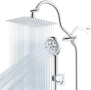 Hibbent All Metal CUPC Certified Shower Head, 10'' High Pressure Rainfall Shower Head, Handheld Show Hibbent All Metal CUPC Certified Shower Head, 10'' High Pressure Rainfall Shower Head, Handheld Show