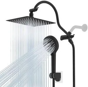 Hibbent All Metal CUPC Certified Shower Head, 8'' High Pressure Rainfall Shower Head, Handheld Showe Hibbent All Metal CUPC Certified Shower Head, 8'' High Pressure Rainfall Shower Head, Handheld Showe