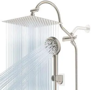 Hibbent 12'' All Metal CUPC Certified Shower Head, High Pressure Rainfall Shower Head, Handheld Show Hibbent 12'' All Metal CUPC Certified Shower Head, High Pressure Rainfall Shower Head, Handheld Show