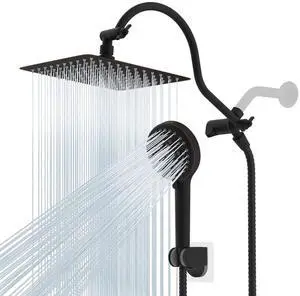 Hibbent All Metal CUPC Certified Shower Head, 10'' High Pressure Rainfall Shower Head, Handheld Show Hibbent All Metal CUPC Certified Shower Head, 10'' High Pressure Rainfall Shower Head, Handheld Show