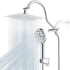 Hibbent All Metal CUPC Certified Shower Head, 8'' High Pressure Rainfall Shower Head, Handheld Showe Hibbent All Metal CUPC Certified Shower Head, 8'' High Pressure Rainfall Shower Head, Handheld Showe