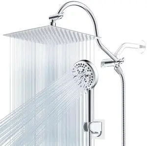 Hibbent 12'' All Metal CUPC Certified Shower Head, High Pressure Rainfall Shower Head, Handheld Show Hibbent 12'' All Metal CUPC Certified Shower Head, High Pressure Rainfall Shower Head, Handheld Show