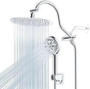 Hibbent All Metal CUPC Certified Shower Head, 10'' High Pressure Rainfall Shower Head, Handheld Show Hibbent All Metal CUPC Certified Shower Head, 10'' High Pressure Rainfall Shower Head, Handheld Show