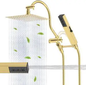 Hibbent All Metal cUPC Certified Shower Head, 10'' High Pressure Rainfall Shower Head Combo, Handhel Hibbent All Metal cUPC Certified Shower Head, 10'' High Pressure Rainfall Shower Head Combo, Handhel