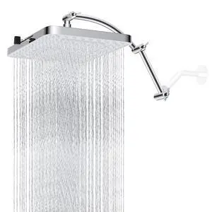 Hibbent Rain Shower Head, 13'' High Pressure Rainfall Square 5 Spray Mode Showerhead with 16" Shower Hibbent Rain Shower Head, 13'' High Pressure Rainfall Square 5 Spray Mode Showerhead with 16" Shower