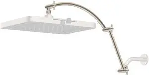 Hibbent All Metal 20'' Shower Head Extension Arm, Solid Brass Flexible Height & Angle Adjustable Sho Hibbent All Metal 20'' Shower Head Extension Arm, Solid Brass Flexible Height & Angle Adjustable Sho