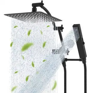 Hibbent All Metal CUPC Certified 10'' Rainfall Shower Head, Dual Shower Head Combo, High Pressure Ha Hibbent All Metal CUPC Certified 10'' Rainfall Shower Head, Dual Shower Head Combo, High Pressure Ha