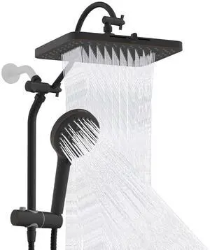 Hibbent Upgraded cUPC Certified 13'' Shower Head Combo, High Pressure 5 Spray Rainfall Showerhead wi Hibbent Upgraded cUPC Certified 13'' Shower Head Combo, High Pressure 5 Spray Rainfall Showerhead wi