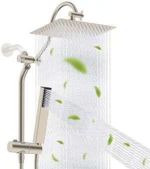 Hibbent cUPC Certified High Pressure 12'' Rainfall Shower Head, Showerhead Combo with 4-mode Handhel Hibbent cUPC Certified High Pressure 12'' Rainfall Shower Head, Showerhead Combo with 4-mode Handhel