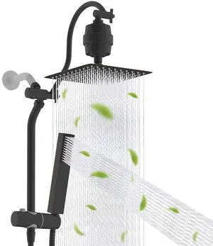 Hibbent All Metal 10'' Filtered Rainfall Shower Head, High Pressure Showerhead combo with 4-mode Han Hibbent All Metal 10'' Filtered Rainfall Shower Head, High Pressure Showerhead combo with 4-mode Han