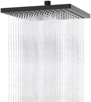 Hibbent cUCPC Certified Metal Rain Shower Head, 12'' High Pressure Shower Heads, Square Large Bathro Hibbent cUCPC Certified Metal Rain Shower Head, 12'' High Pressure Shower Heads, Square Large Bathro