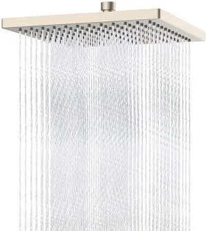 Hibbent Thickness Metal Rain Shower Head, 12 Inch High Pressure Shower Heads, Square Large Bathroom Hibbent Thickness Metal Rain Shower Head, 12 Inch High Pressure Shower Heads, Square Large Bathroom