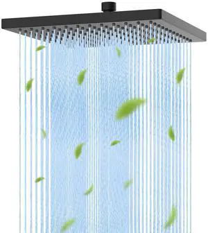 Hibbent cUCPC Certified Metal Shower Head, 10'' High Pressure Rainfall Shower Head, Square Bathroom Hibbent cUCPC Certified Metal Shower Head, 10'' High Pressure Rainfall Shower Head, Square Bathroom