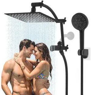 Hibbent All Metal cUPC Certified Shower Head, 8'' High Pressure Rain Shower Head, Handheld Showerhea Hibbent All Metal cUPC Certified Shower Head, 8'' High Pressure Rain Shower Head, Handheld Showerhea