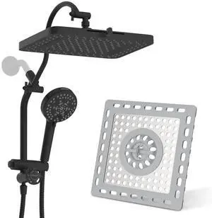 Hibbent 13 Rainfall Showerhead Combo with Bathroom Shower Hair Catcher Hibbent 13 Rainfall Showerhead Combo with Bathroom Shower Hair Catcher