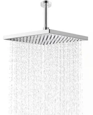 Hibbent 12 Inch High Pressure Thickness Metal Shower Head with All Metal Ceiling Mounted Shower Arm, Hibbent 12 Inch High Pressure Thickness Metal Shower Head with All Metal Ceiling Mounted Shower Arm,