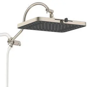 Hibbent All Metal 12 Inch Brass Adjustable Shower Head Extension Arm with Shower Arm Diverter Valve, Hibbent All Metal 12 Inch Brass Adjustable Shower Head Extension Arm with Shower Arm Diverter Valve,