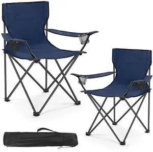 WEIDIORME 2 Pack Lightweight Camping Chairs, 300LBS Heavy-Duty Portable Folding Chairs with Carry Ba WEIDIORME 2 Pack Lightweight Camping Chairs, 300LBS Heavy-Duty Portable Folding Chairs with Carry Ba