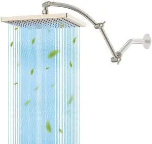 Hibbent Shower Head Extension Arm with Thickness Metal Rain Shower Head Hibbent Shower Head Extension Arm with Thickness Metal Rain Shower Head