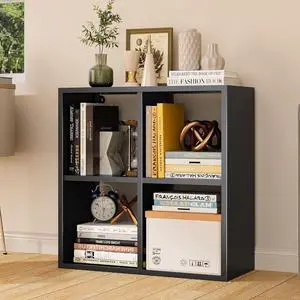 4 Cube Storage Organizer, Metal Cube Short Bookcase, 11.8 Deep Black Cube Shelf Cubby Storage, Cubes 4 Cube Storage Organizer, Metal Cube Short Bookcase, 11.8 Deep Black Cube Shelf Cubby Storage, Cubes