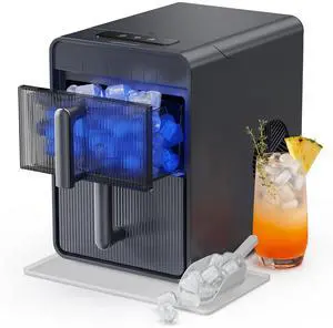 Upstreman Ice Maker Countertop, 9 Bullet Ice Cubes in 6 Mins, Detachable Water Tank, 22Lbs/24H, Self Upstreman Ice Maker Countertop, 9 Bullet Ice Cubes in 6 Mins, Detachable Water Tank, 22Lbs/24H, Self
