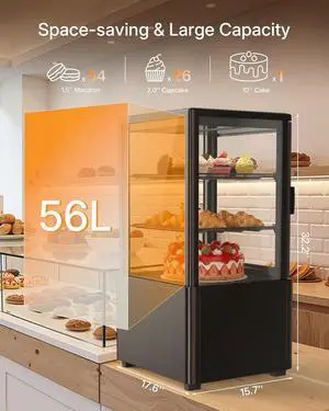 Upstreman Countertop Pastry Display Refrigerator, 2.0 Cu.Ft Commercial Cake Display Refrigerator, Ba Upstreman Countertop Pastry Display Refrigerator, 2.0 Cu.Ft Commercial Cake Display Refrigerator, Ba