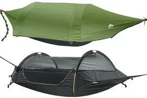 Flat Lay Camping Hammock Tent with Mosquito Net & RainFly, 3 in 1 Waterproof Lightweight Portable Sl Flat Lay Camping Hammock Tent with Mosquito Net & RainFly, 3 in 1 Waterproof Lightweight Portable Sl