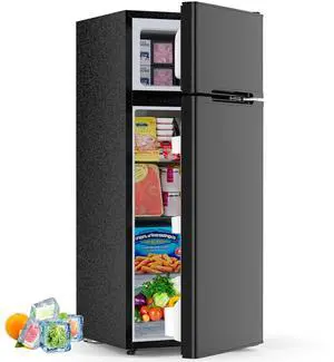 4.5 Cu.Ft Mini Fridge with Freezer, 2 Door Compact Refrigerator, Small Fridge with Adjustable Thermo 4.5 Cu.Ft Mini Fridge with Freezer, 2 Door Compact Refrigerator, Small Fridge with Adjustable Thermo