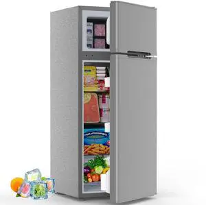 4.5 Cu.Ft Mini Fridge with Freezer, 2 Door Compact Refrigerator, Small Fridge with Adjustable Thermo 4.5 Cu.Ft Mini Fridge with Freezer, 2 Door Compact Refrigerator, Small Fridge with Adjustable Thermo