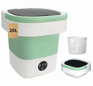 20L Portable Washing Machine, Foldable Mini Washer with Spin Dryer, 3 Wash Modes for Baby Clothes, U 20L Portable Washing Machine, Foldable Mini Washer with Spin Dryer, 3 Wash Modes for Baby Clothes, U
