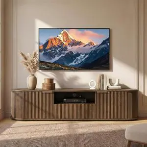 CHITA 70" Fluted TV Stands for Living Room for TVs Up to 80", Mid Century Modern Entertainment Cente CHITA 70" Fluted TV Stands for Living Room for TVs Up to 80", Mid Century Modern Entertainment Cente