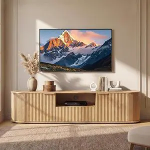 CHITA 70" Fluted TV Stands for Living Room for TVs Up to 80", Mid Century Modern Entertainment Cente CHITA 70" Fluted TV Stands for Living Room for TVs Up to 80", Mid Century Modern Entertainment Cente
