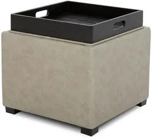 CHITA Storage Ottoman Cube with Tray Lid, Small Footstool with Storage, Square End Table for Living CHITA Storage Ottoman Cube with Tray Lid, Small Footstool with Storage, Square End Table for Living