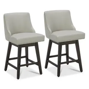 CHITA Counter Height Swivel Bar Stools Set of 2, FSC Certified Upholstered Counter Stools, Modern Sw CHITA Counter Height Swivel Bar Stools Set of 2, FSC Certified Upholstered Counter Stools, Modern Sw