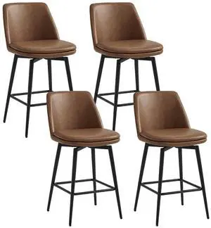 CHITA Swivel Bar Stools, 27.2" Counter Height Bar Stools Set of 4, FSC Certified Upholstered Modern CHITA Swivel Bar Stools, 27.2" Counter Height Bar Stools Set of 4, FSC Certified Upholstered Modern