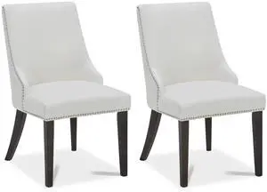 CHITA Farmhouse Dining Chairs with Nailhead Trim, Faux Leather High Back upholstered Chairs, Dining CHITA Farmhouse Dining Chairs with Nailhead Trim, Faux Leather High Back upholstered Chairs, Dining