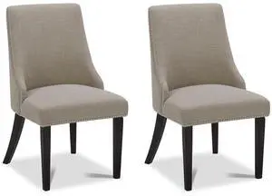 CHITA Farmhouse Dining Chairs with Nailhead Trim, Fabric High Back upholstered Chairs, Dining Room C CHITA Farmhouse Dining Chairs with Nailhead Trim, Fabric High Back upholstered Chairs, Dining Room C