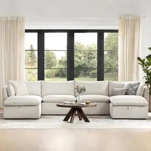 CHITA Luxury Oversized 148" U-Shaped Sectional Sofa Couch, Premium Down Filled Cloud Modular Section CHITA Luxury Oversized 148" U-Shaped Sectional Sofa Couch, Premium Down Filled Cloud Modular Section