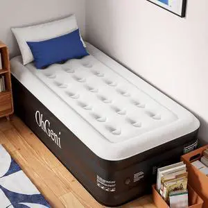 Twin Air Mattress with Built in Pump, Blow up Mattresses, Ideal Alternative to a Bed, 18" Raised Blow Up Colchones Inflables Airbed for Guests & Home, Ideal for Home Use and Outdoor Camping Twin Air Mattress with Built in Pump, Blow up Mattresses, Ideal Alternative to a Bed, 18" Raised Blow Up Colchones Inflables Airbed for Guests & Home, Ideal for Home Use and Outdoor Camping