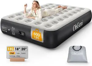 Air Mattress Full with Built in Pump, 13" Raised Inflatable Blow up Mattress, Family Choice Award Winner, Portable Foldable Bed with Upgraded Surface for Home & Camping, 600 lbs Air Mattress Full with Built in Pump, 13" Raised Inflatable Blow up Mattress, Family Choice Award Winner, Portable Foldable Bed with Upgraded Surface for Home & Camping, 600 lbs