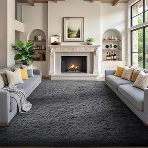 7x9 Area Rugs, Upgrade Non-Slip Fluffy Soft Rugs for Living Room, Large Shag Grey Fuzzy Plush Rug, Gray Shaggy Big Carpets for Bedroom, Kids Boys Girls Dorm Nursery Home Decor Aesthetic 7x9 Area Rugs, Upgrade Non-Slip Fluffy Soft Rugs for Living Room, Large Shag Grey Fuzzy Plush Rug, Gray Shaggy Big Carpets for Bedroom, Kids Boys Girls Dorm Nursery Home Decor Aesthetic