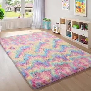 Rainbow Colorful Rugs for Living Room 5x8, Unicorn Fluffy Shag Fuzzy Plush Soft Carpets, Floor Shaggy Area Rugs for Bedroom, Carpet for Kids Girls Dorm Nursery Home Decor Aesthetic Rainbow Colorful Rugs for Living Room 5x8, Unicorn Fluffy Shag Fuzzy Plush Soft Carpets, Floor Shaggy Area Rugs for Bedroom, Carpet for Kids Girls Dorm Nursery Home Decor Aesthetic
