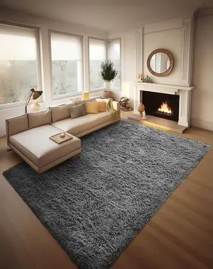 8x10 Area Rugs for Living Room, Upgrade Non-Slip Fluffy Soft Large Shag Bedroom Carpet, Grey Big Indoor Thick Nursery Rug, Gray Carpets for Boy and Girls Room Dorm Home Decor Aesthetic 8x10 Area Rugs for Living Room, Upgrade Non-Slip Fluffy Soft Large Shag Bedroom Carpet, Grey Big Indoor Thick Nursery Rug, Gray Carpets for Boy and Girls Room Dorm Home Decor Aesthetic