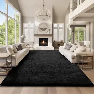 Area Rugs 9x12 Living Room, Large Black Bedroom Carpet, Big Shag Indoor Thick Soft Nursery Rug, Fluffy Carpets for Boy and Girls Room Dorm Home Decor Aesthetic Area Rugs 9x12 Living Room, Large Black Bedroom Carpet, Big Shag Indoor Thick Soft Nursery Rug, Fluffy Carpets for Boy and Girls Room Dorm Home Decor Aesthetic