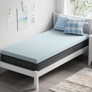 3 Inch Twin Size Memory Foam Mattress Topper Pad with Cover, Egg Crate Foam with Anti-Slip Base, Enhanced with Cooling GelRemovable & WashableCollege Dorm Room Essential 3 Inch Twin Size Memory Foam Mattress Topper Pad with Cover, Egg Crate Foam with Anti-Slip Base, Enhanced with Cooling GelRemovable & WashableCollege Dorm Room Essential
