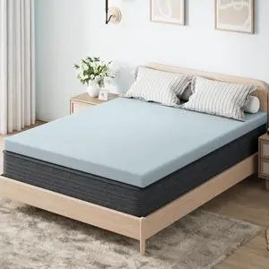 2 Inch King Memory Foam Mattress Topper Pad with Cover, Soft Bed Cover with Anti-Slip Base, Enhanced with Cooling GelPremium Comfort for Sleep & Back Pain Relief, Removable & Washable 2 Inch King Memory Foam Mattress Topper Pad with Cover, Soft Bed Cover with Anti-Slip Base, Enhanced with Cooling GelPremium Comfort for Sleep & Back Pain Relief, Removable & Washable