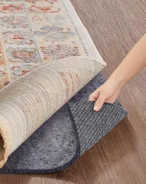 Non Slip Cushioned Rug Pad Gripper 7 x 10 Ft, Felt and Silicone Backing, 1/4 inch Thick Carpet Liner for Hardwood Floors and Finishes, Under Area Rugs Anti Skid Mat, Keep Rugs Safe and in Place Non Slip Cushioned Rug Pad Gripper 7 x 10 Ft, Felt and Silicone Backing, 1/4 inch Thick Carpet Liner for Hardwood Floors and Finishes, Under Area Rugs Anti Skid Mat, Keep Rugs Safe and in Place
